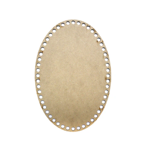 Base para Cesto de Crochê Woodplan Oval em MDF 25cm