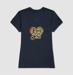 Camiseta Cristã Jesus Love You - Pegadas do Senhor Vestes