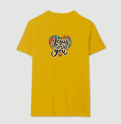 Camiseta Cristã Jesus Love You - Pegadas do Senhor Vestes