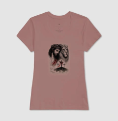 Camiseta Cristã Leão e Cristo - loja online