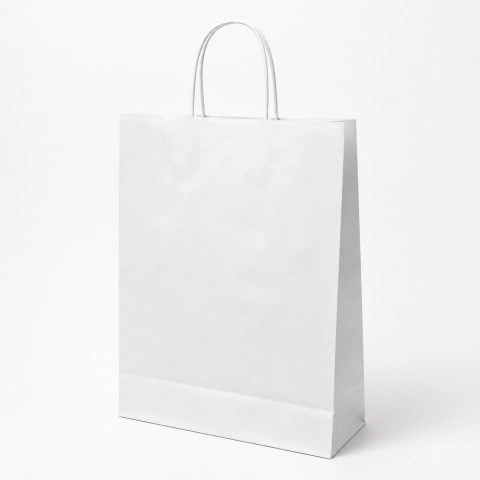 Bolsa Kraft Blanco con Manija x 50 Unidades