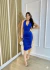 Vestido Feminino Decote Tubinho Suplex Midi Drapeado Franzido - comprar online
