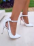 Scarpin sapato laço branco 11cm - comprar online