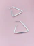 Argola banho em prata aro design aro triangular