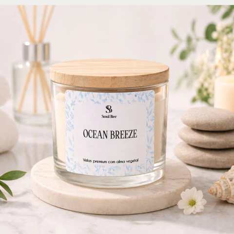 Vela Perfumada Coleção Essencial Oceano Breeze - 150g