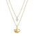 Colar Folheado a Ouro 18k Duplo Duo Coração