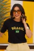 T-SHIRT ESTAMPADA BRASIL - PRETO - comprar online