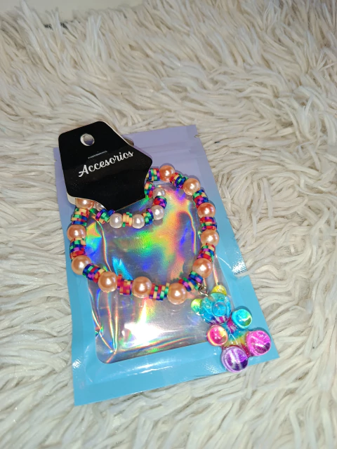 Pulcera + anillo osito colores 