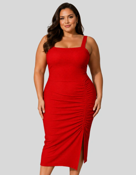 Vestido Ana ruga Alças