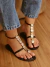 Rasteira Gold Coins Preto