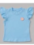 Blusa Infantil Feminina Canelada com Babado e Detalhe de Flor - loja online