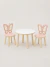 Conjunto Infantil Mesa e 2 Cadeiras Borboleta com Talagarça