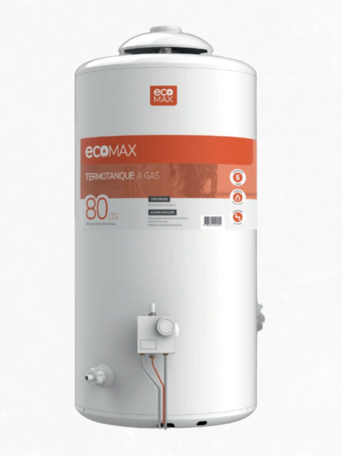 TERMOTANQUE A GAS ECOMAX DE 80 LITROS