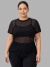 Blusa Tule Plus Size Básica Manga Curta – Leve, Confortável e Estilosa - comprar online