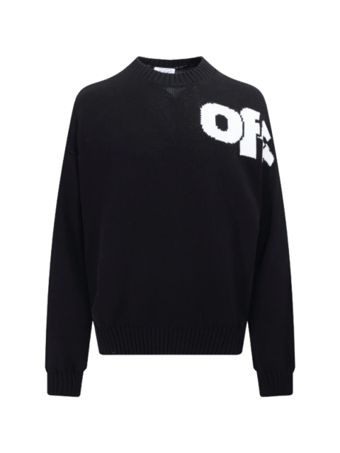 Suéter Off White "OW Maxi Logo Knit Crewneck"