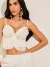 Cropped Estruturado Off White com Franjas e Pedrarias - comprar online
