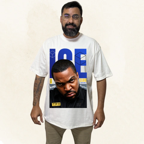 Camiseta Oversized Mk King Novidade! - Estampa 40x25