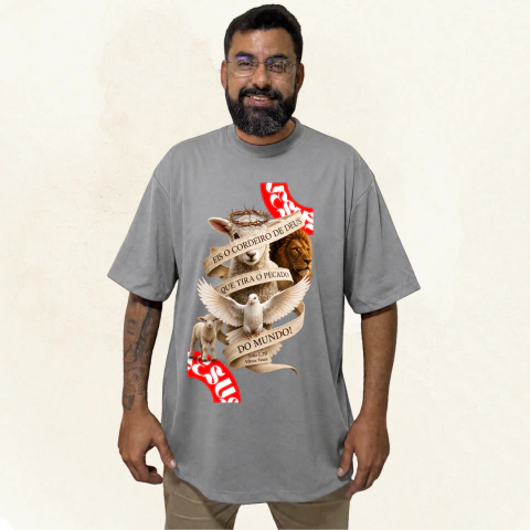 Camiseta Oversized Virtus Veste Novidade - Estampa 50x28,5