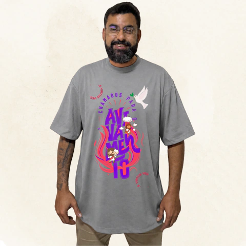 Camiseta Oversized Virtus Veste Novidade - Estampa 50x28,5