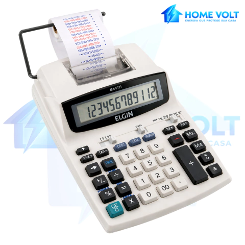 Calculadora de Mesa Elgin MA5121 12 Dígitos Profissional Display Grande