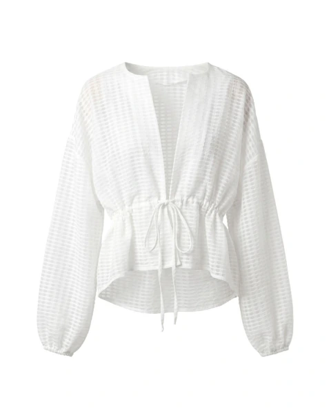 BLUSA BATA ELISA DEVORÊ BRANCO INV26 - comprar online