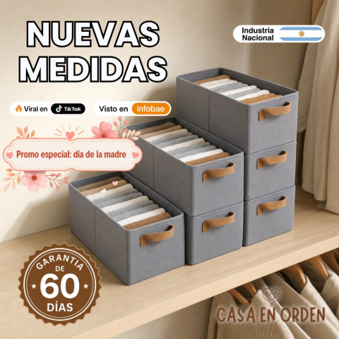 NUEVAS MEDIDAS Organizadores de Ropa Plegables (Comprá 1 y lleváte 3)