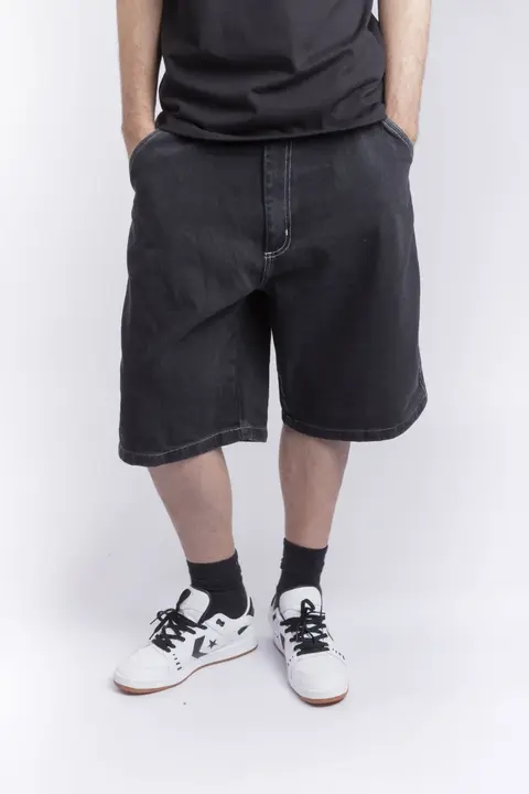 Bermuda Og Baggy Stone Preto Contraste