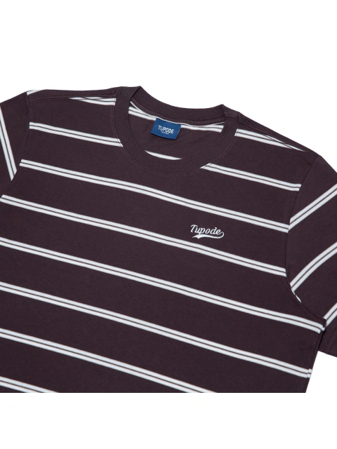 Camiseta Listrada Bsbl Marrom