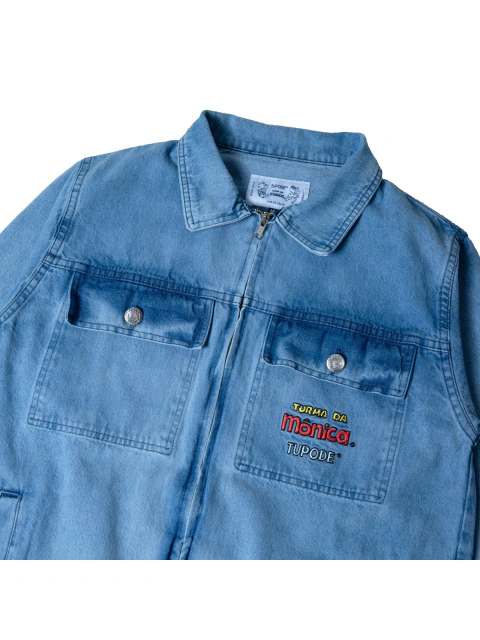 Jaqueta Pct Mônica Sansk8 Old Jeans Sky