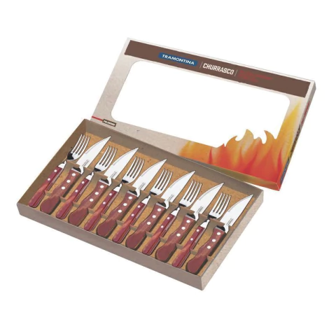 TRAMONTINA JGO DE CUBIERTOS POLYWOOD 12PZS