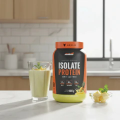 Whey Isolado New Millen Isolate Protein Pó 900g Pote Sabor Abacaxi Com Hortelã - Phenix Fowkes Suplementos