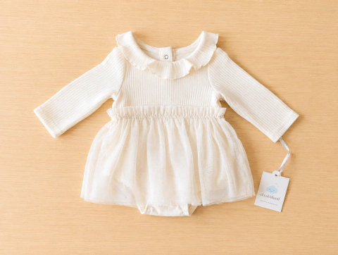 Vestido Cloud Island Talla 0-3M | Look cómodo y adorable