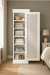 Zapatera Closet con Espejo de Cuerpo Completo Organizador Blanco - Moblu