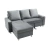 Sala Cama Convertible Gris con Baúl Modelo Melody