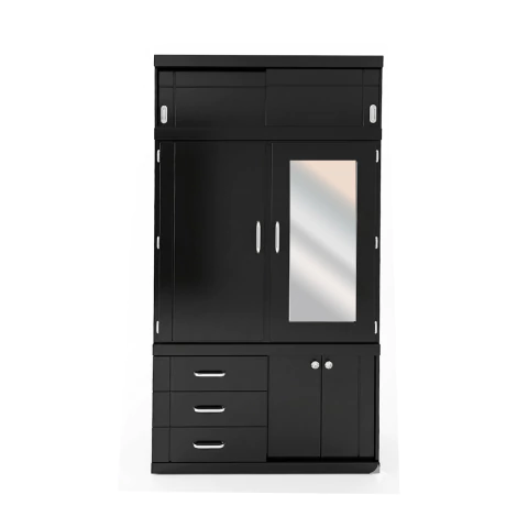 Closet Ropero Armario Moderno Organizador de Ropa Color Chocolate amplio Espacio