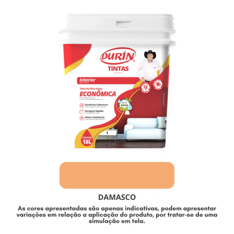 Tinta Acrílica Econômica Fosco 18L Antimofo Baixo Odor Durín - loja online