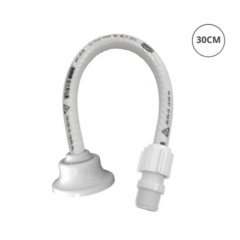 Engate Trançado Flexível 8kg/cm² com Canopla 1/2'' Tam 30 | 40 | 50 | 60 | 100cm Durín na internet