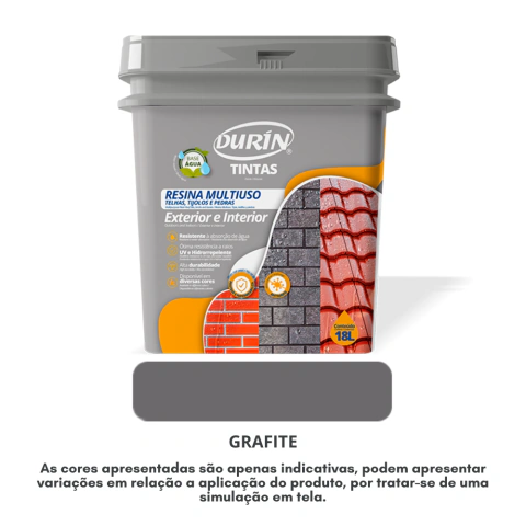 Resina Multiuso Brilhante 18L Antimofo Baixo Odor Durín