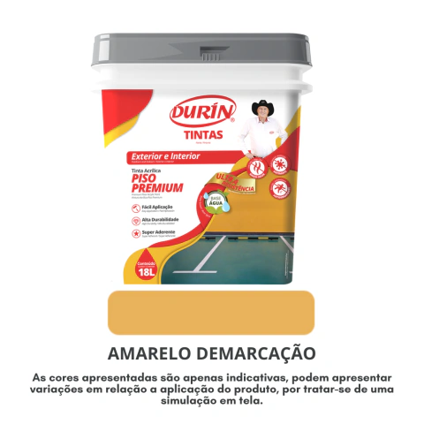 Tinta Acrílica Piso Premium Fosco 18L Antimofo Antiderrapante Baixo Odor Durín - Ideal Lar
