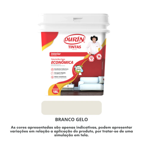 Tinta Acrílica Econômica Fosco 18L Antimofo Baixo Odor Durín - Ideal Lar