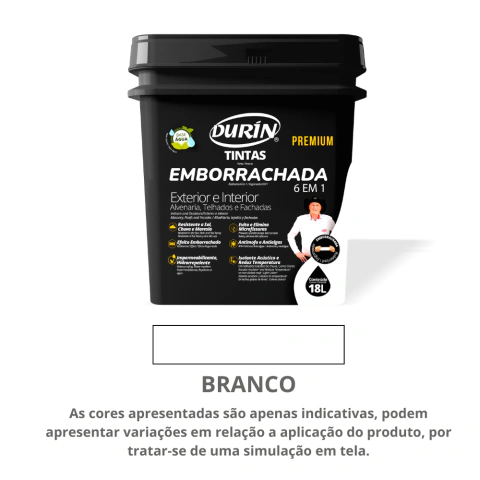 Tinta Emborrachada Fosca 18L Antimofo Baixo Odor Durín na internet