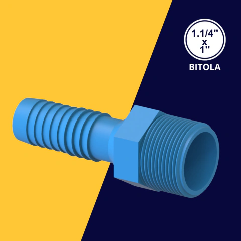 Imagem do Adaptador De Redução Para Irrigação Espigão Mangueira Cor Azul Durín