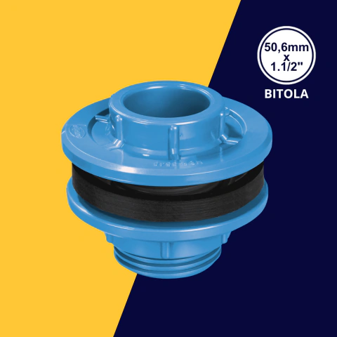 Flange Adaptador Para Caixa D'Água Com Borracha De Vedação Durín - comprar online