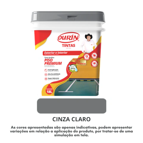 Tinta Acrílica Piso Premium Fosco 18L Antimofo Antiderrapante Baixo Odor Durín - loja online