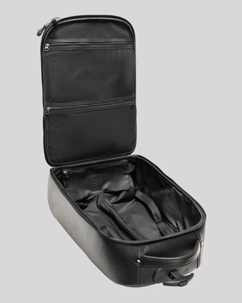 Imagem do Mochila de Viagem com Rodas em Couro | Rome Preto