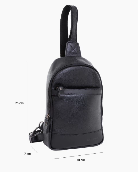 Mochila Transversal de Couro | Rome Café - loja online