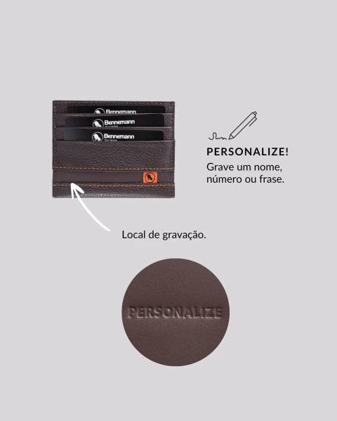 Imagem do Mini Carteira de Couro Cnh | Paris Chocolate