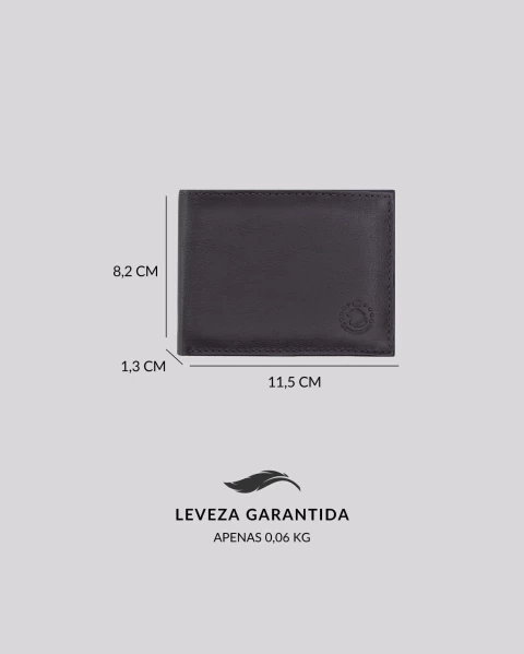 Carteira Dobravel RFID 3 Partes | Madrid Marrom - loja online