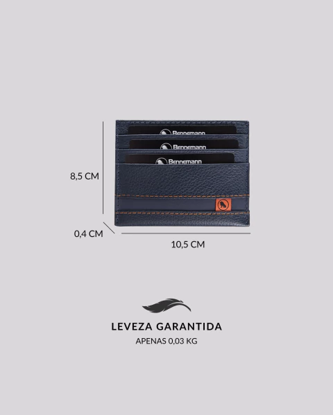 Mini Carteira de Couro Cnh | Paris Azul - loja online