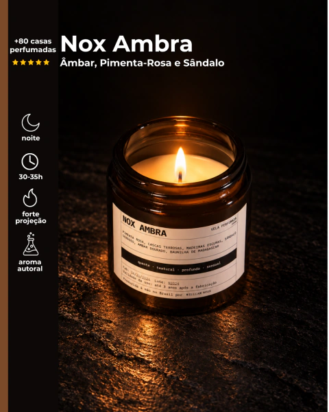 Nox Ambra Vela perfumada 70g